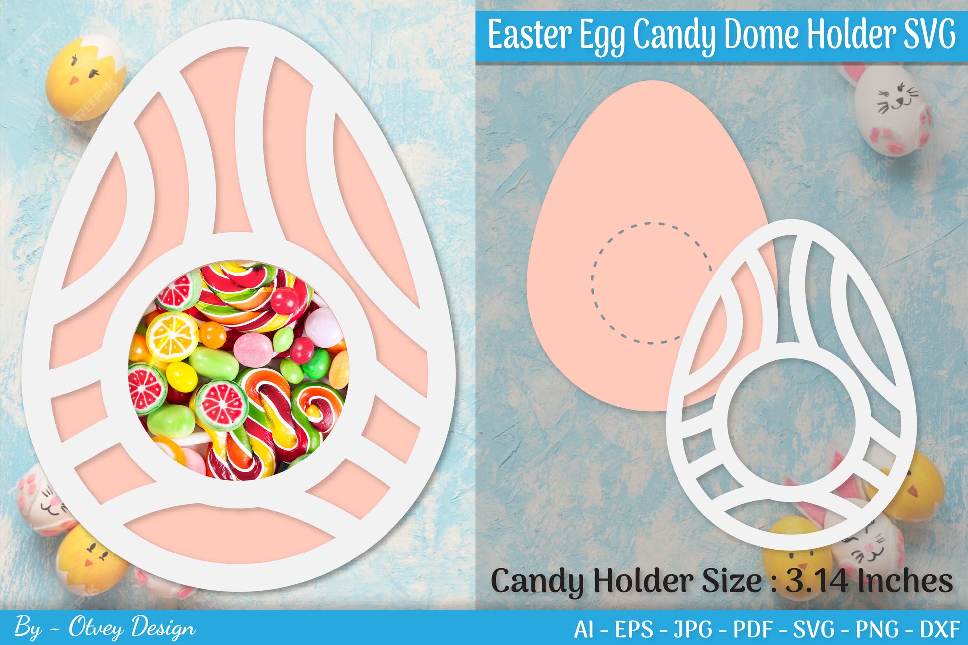 Candy Holder Easter Egg SVG Bundle 3 - CraftNest - Digital Crafting and Art