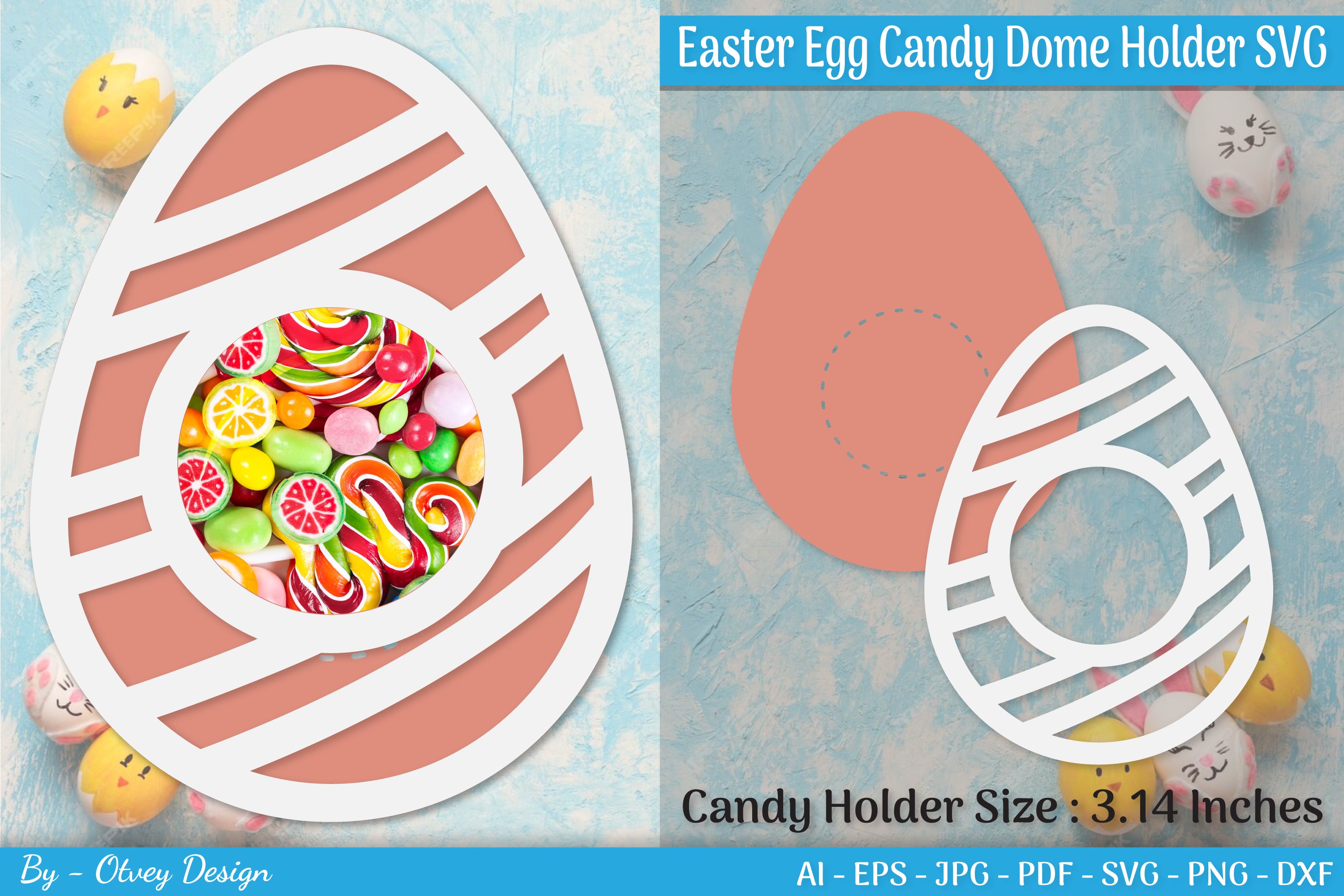 Candy Holder Easter Egg SVG Bundle 6 - CraftNest - Digital Crafting and Art