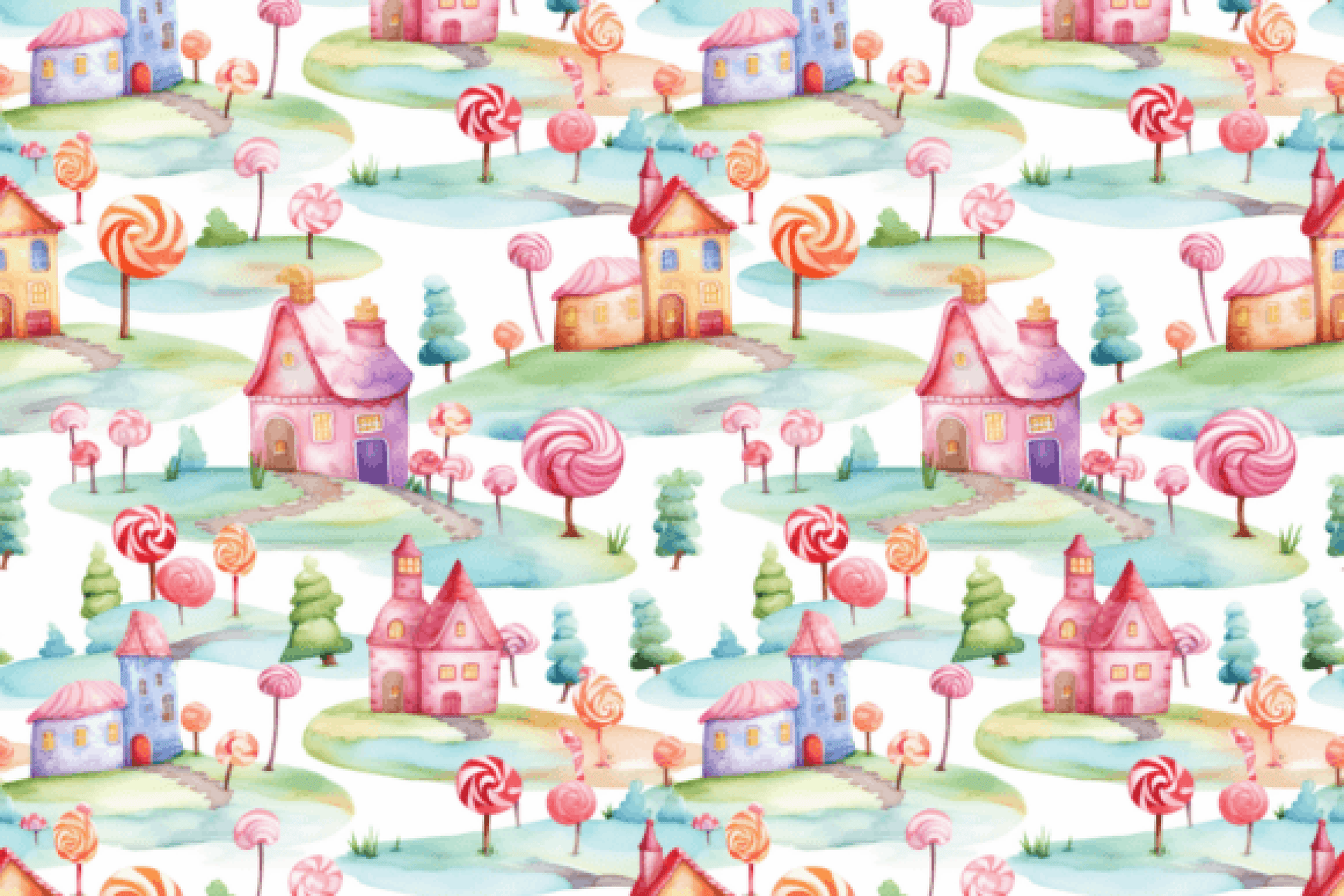 Colorful Candy World Seamless Digital Paper - CraftNest - Digital Crafting and Art