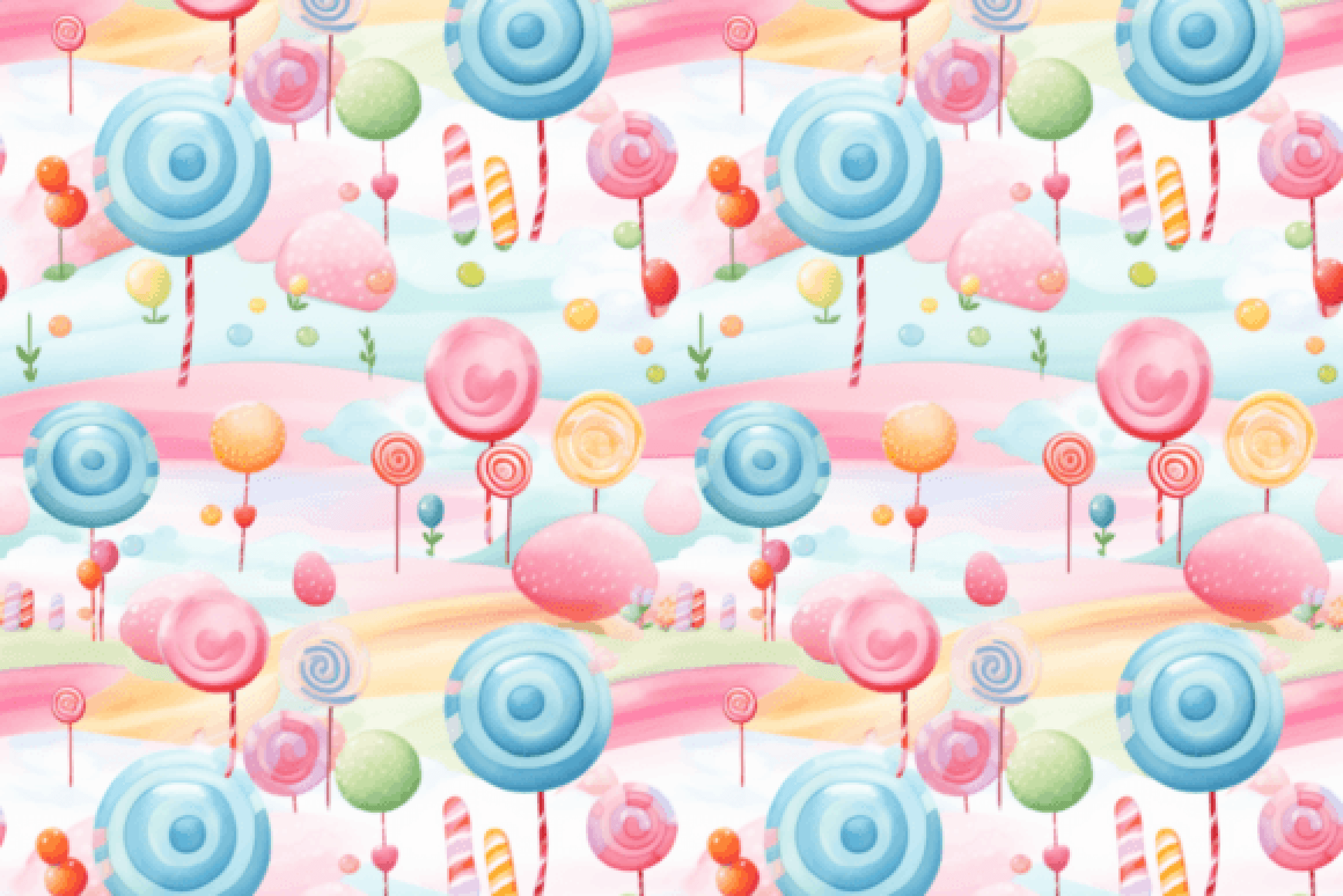 Colorful Candy World Seamless Digital Paper - CraftNest - Digital Crafting and Art