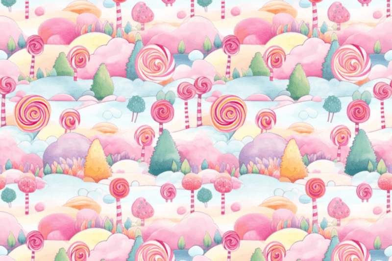 Colorful Candy World Seamless Digital Paper - CraftNest - Digital Crafting and Art