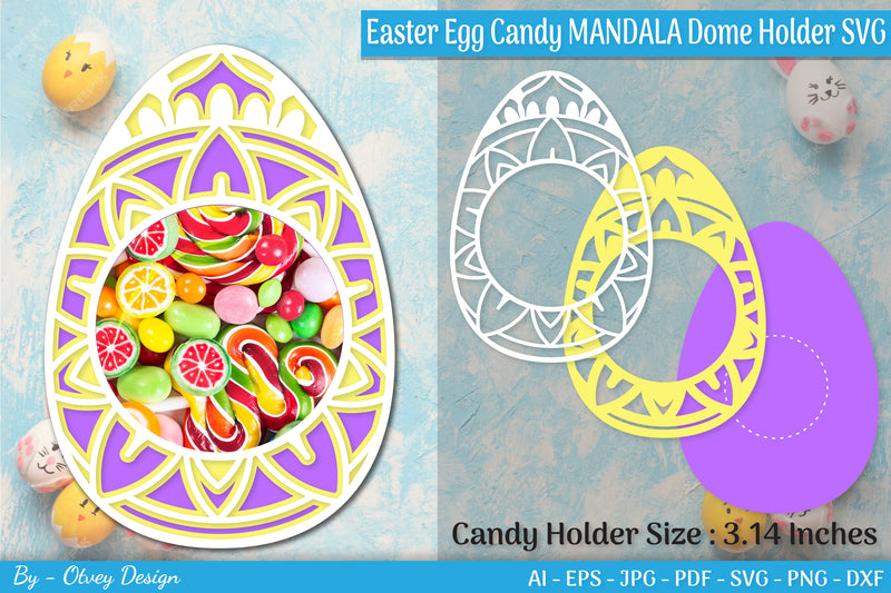 Candy Dome Easter Egg Mandala SVG Bundle 2 - CraftNest - Digital Crafting and Art