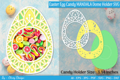 Candy Dome Easter Egg Mandala SVG Bundle 4 - CraftNest - Digital Crafting and Art