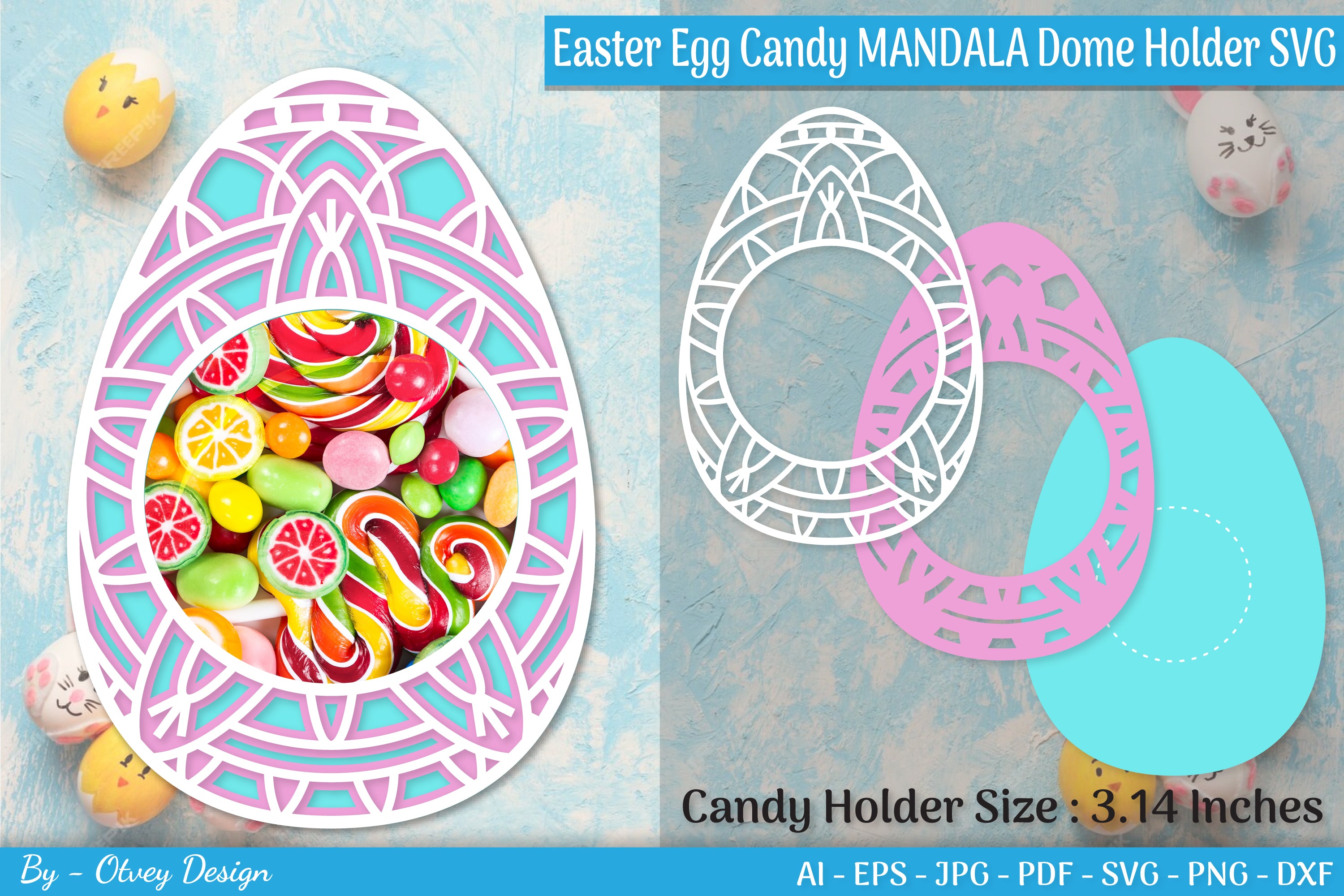 Candy Dome Easter Egg Mandala SVG Bundle 5 - CraftNest - Digital Crafting and Art