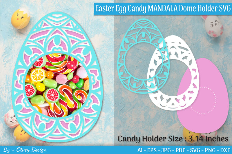 Candy Dome Easter Egg Mandala SVG Bundle 6 - CraftNest - Digital Crafting and Art