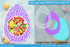 Candy Dome Easter Egg Mandala SVG Bundle 9 - CraftNest - Digital Crafting and Art