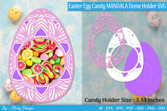 Candy Dome Easter Egg Mandala SVG Bundle 3 - CraftNest - Digital Crafting and Art