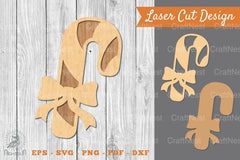 Candy Cane Laser Cut Decoration Clipart Bundle - CraftNest - Digital Crafting and Art