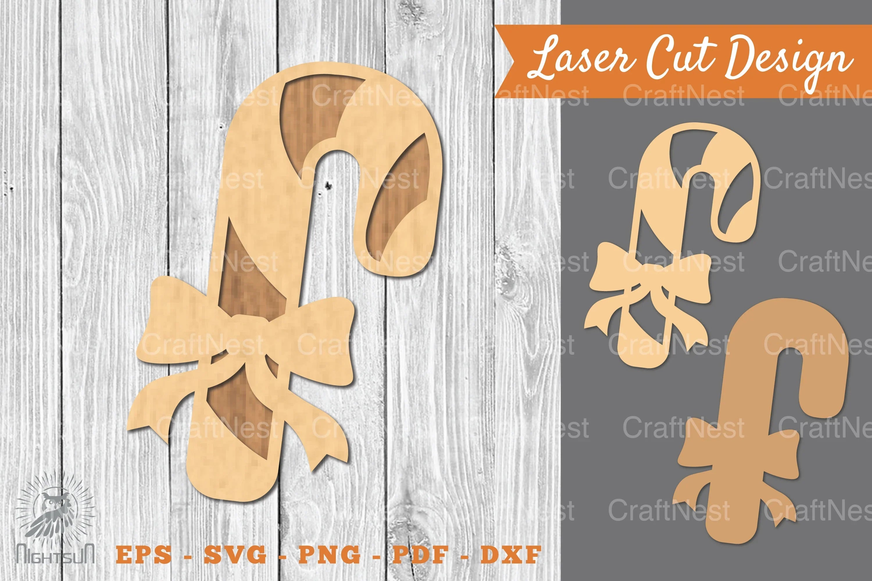 Candy Cane Laser Cut Decoration Clipart Bundle - CraftNest - Digital Crafting and Art