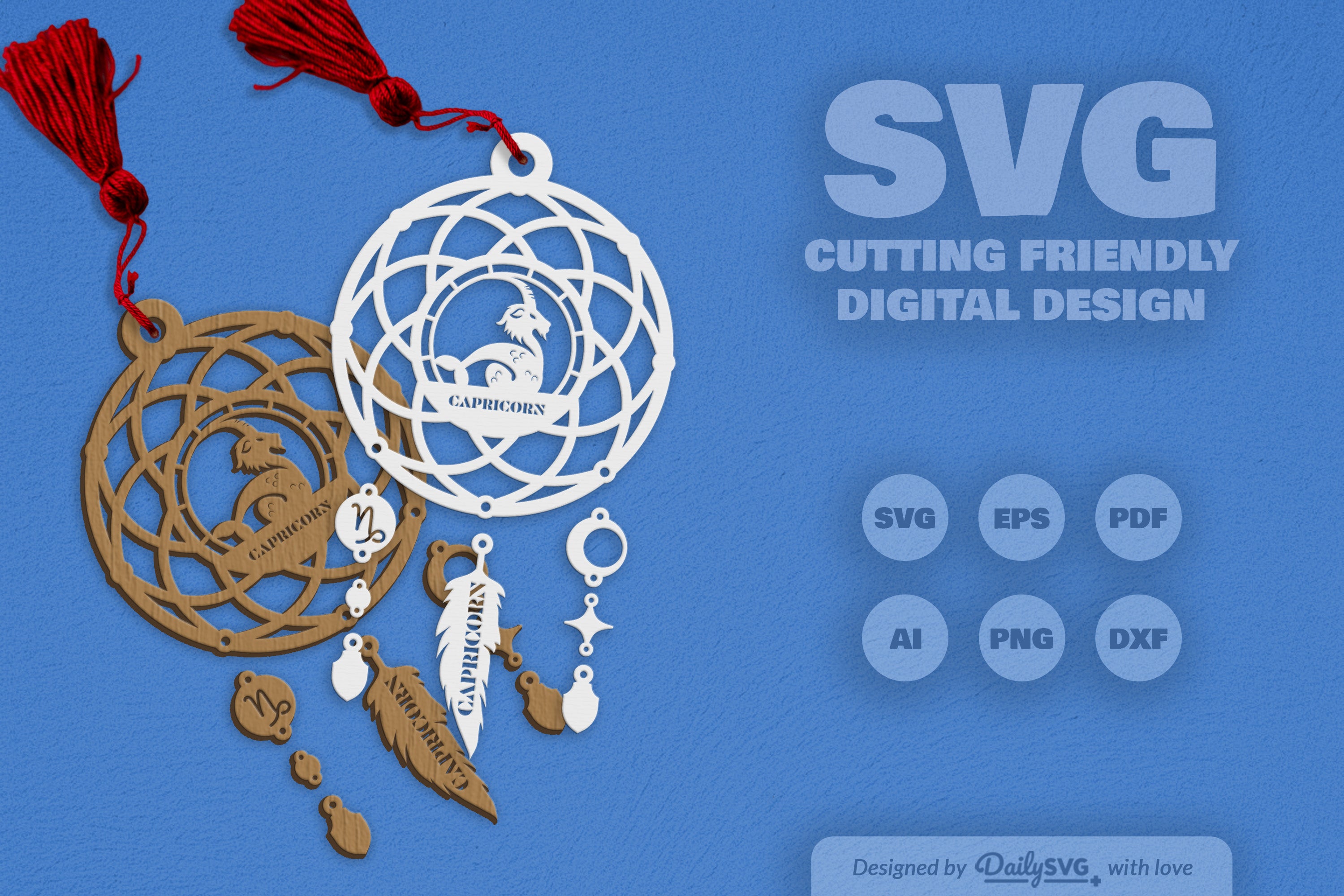 Capricorn Dream Catcher Set SVG Bundle