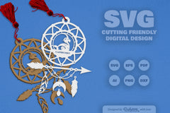 Capricorn Dream Catcher Laser Cut Clipart Set - CraftNest - Digital Crafting and Art