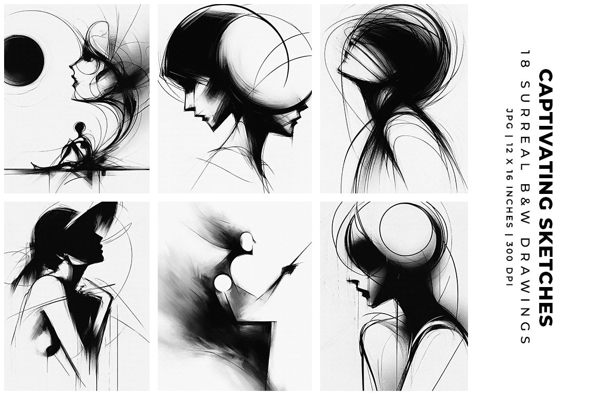 Captivating Sketches - Wall Art