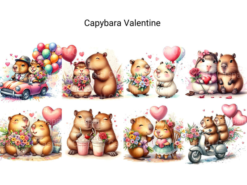 Capybara Valentine - CraftNest - Digital Crafting and Art