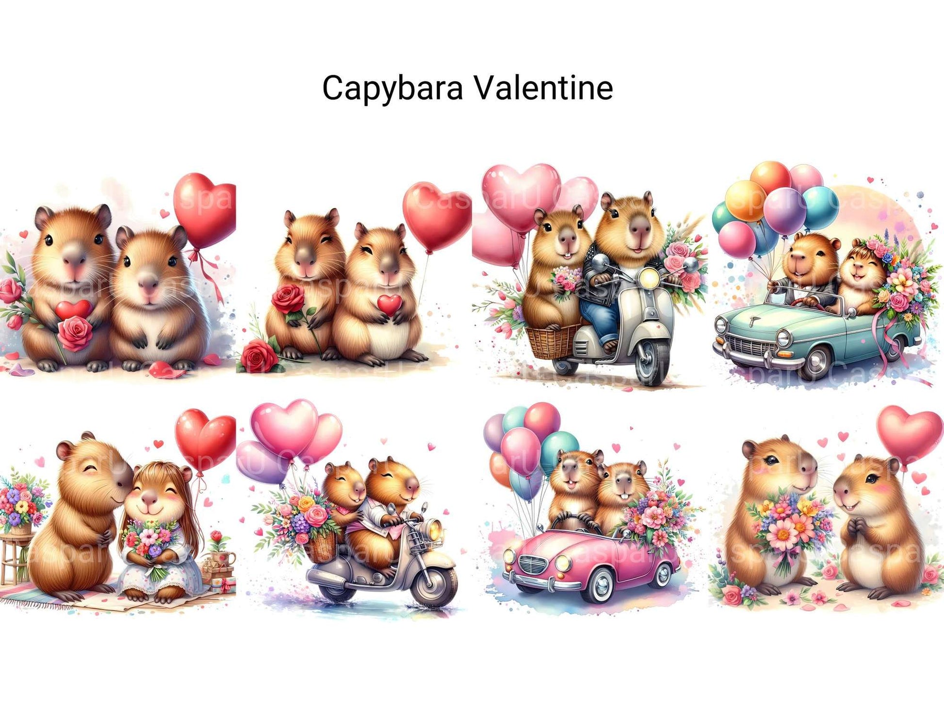 Capybara Valentine - CraftNest - Digital Crafting and Art