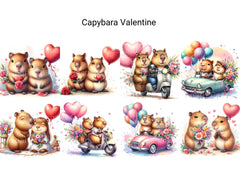 Capybara Valentine - CraftNest - Digital Crafting and Art