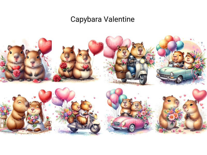Capybara Valentine - CraftNest - Digital Crafting and Art