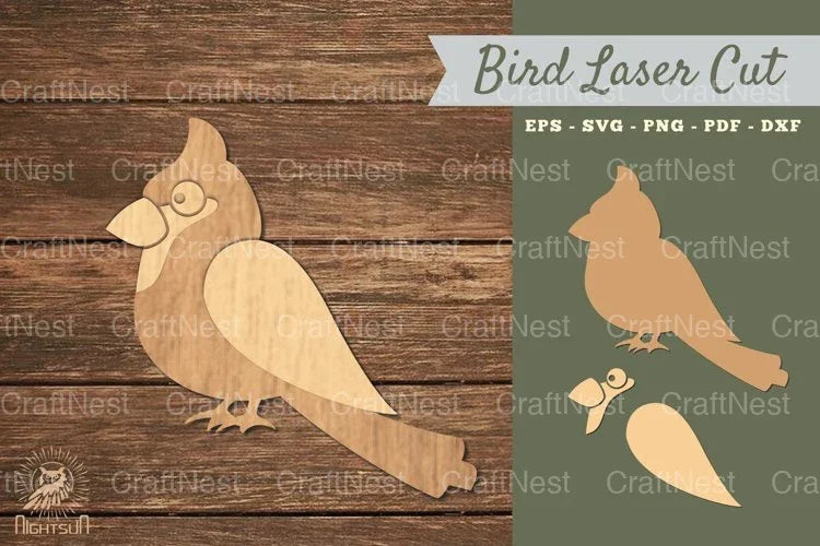 Cardinal Bird Laser Cut Decoration Clipart Bundle - CraftNest - Digital Crafting and Art