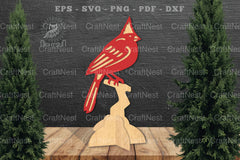 Cardinal Bird Laser Cut Home Decor Clipart Bundle - CraftNest - Digital Crafting and Art