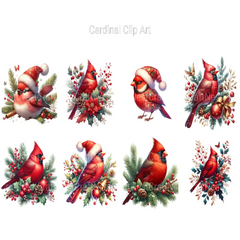 Cardinal Clipart - CraftNest - Digital Crafting and Art
