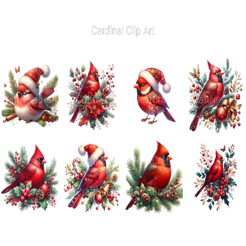 Cardinal Clipart - CraftNest - Digital Crafting and Art