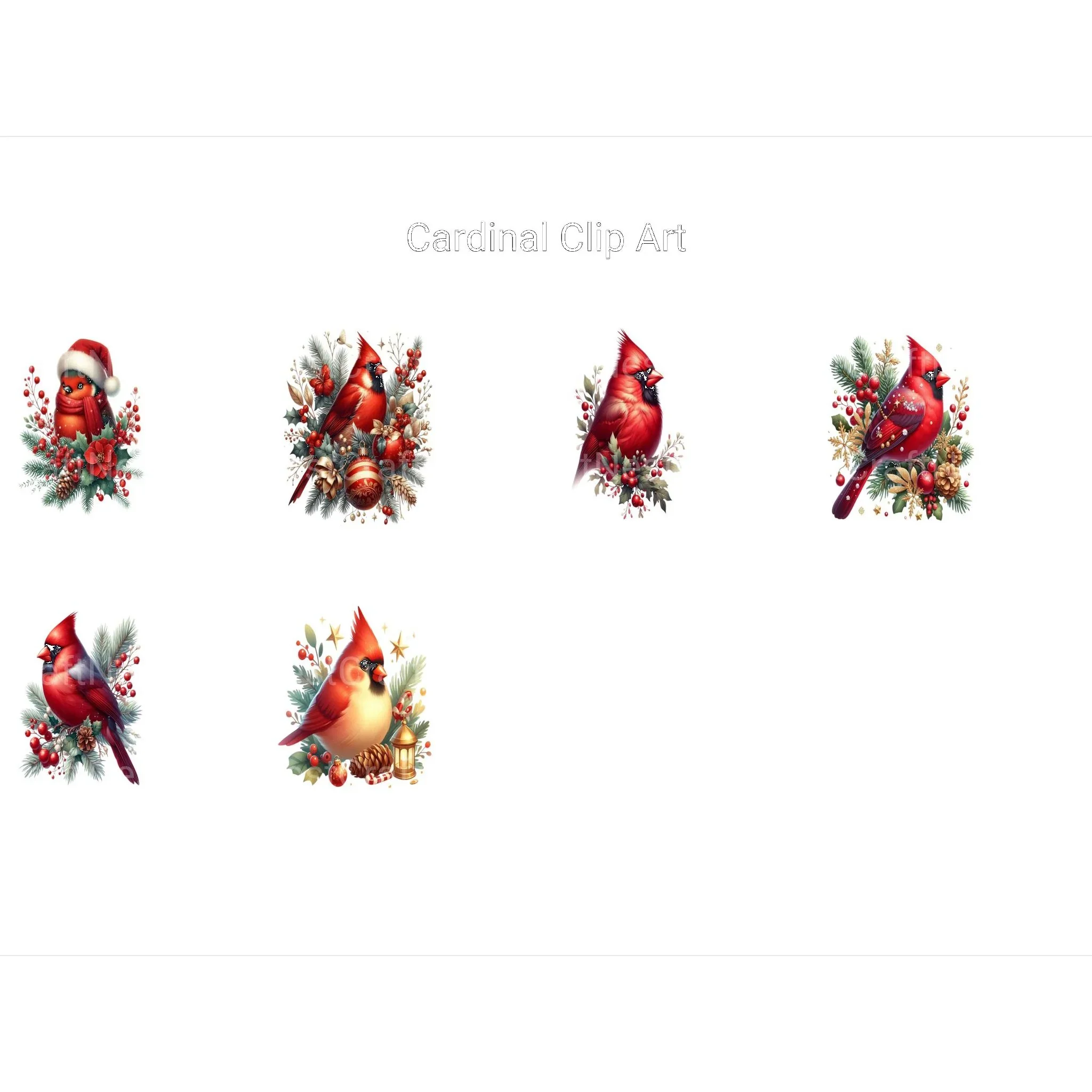 Cardinal Clipart - CraftNest - Digital Crafting and Art