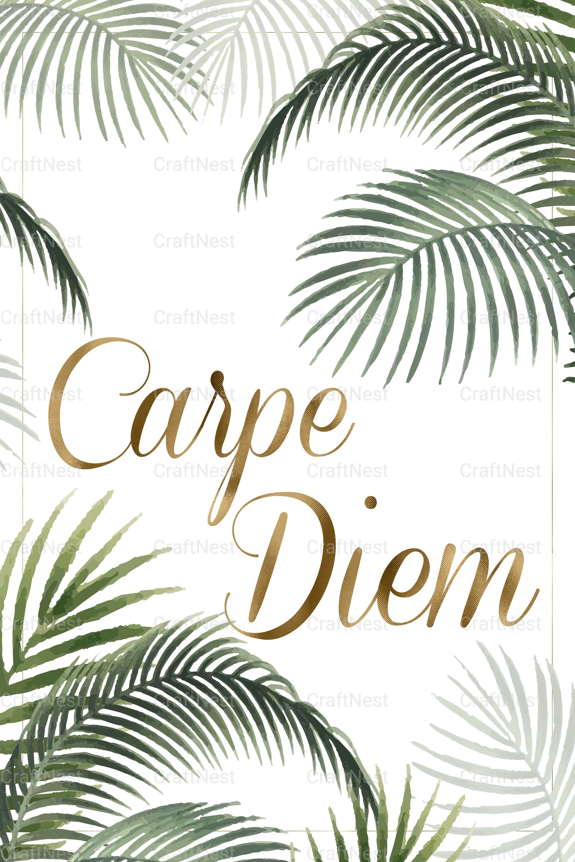 Carpe Diem Aesthetic Wall Art - CraftNest - Digital Crafting and Art