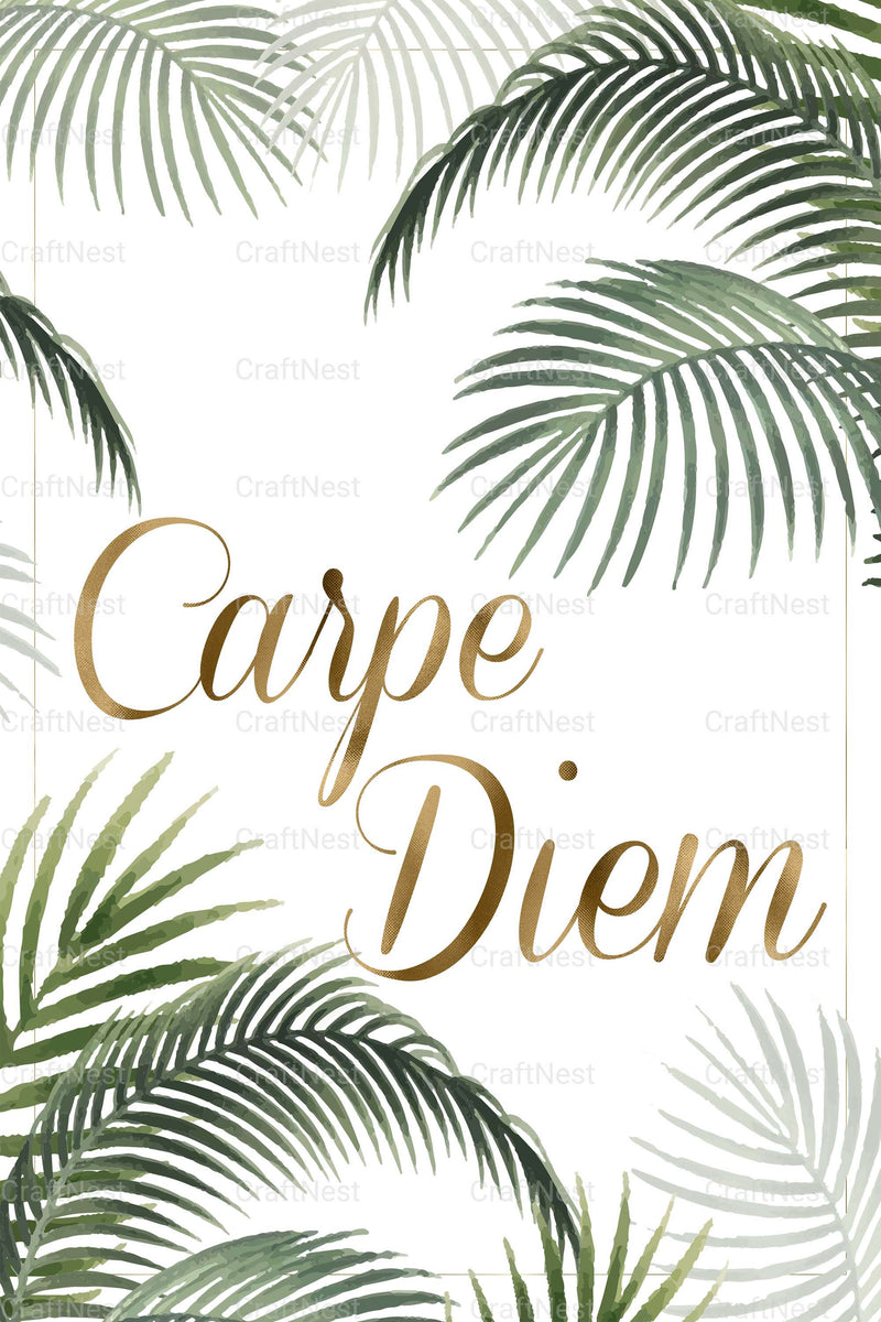Carpe Diem Aesthetic Wall Art - CraftNest - Digital Crafting and Art