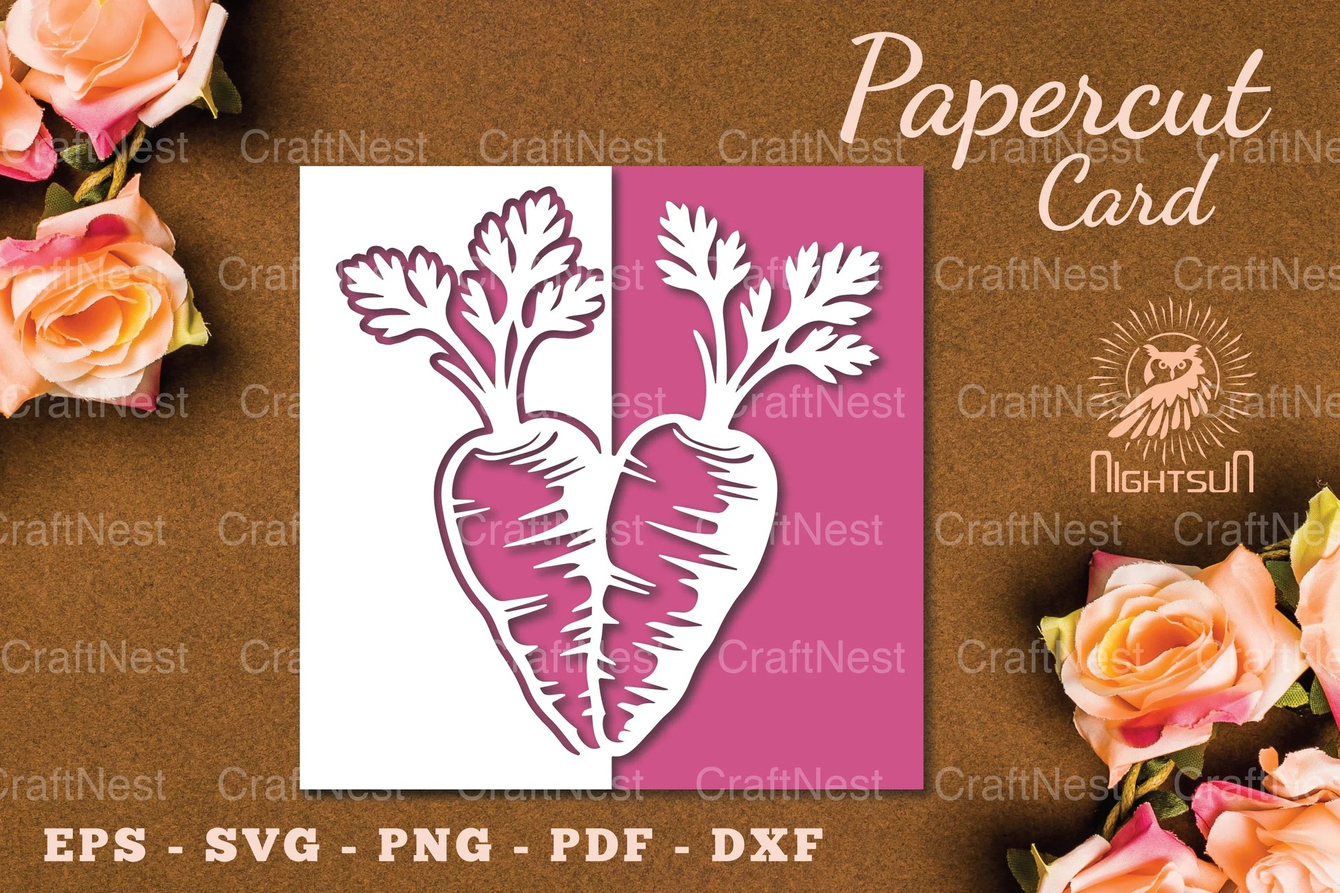 Carrot Papercut Card SVG Bundle - CraftNest - Digital Crafting and Art