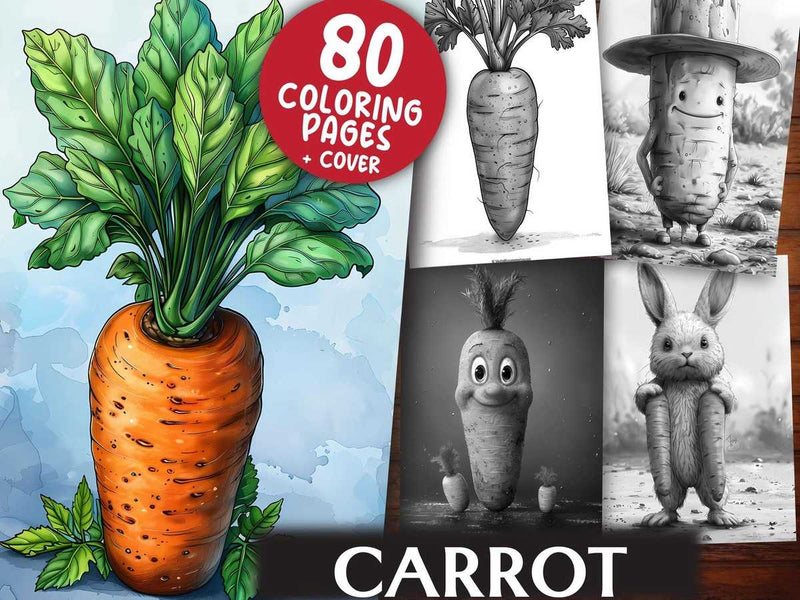 Carrot Coloring Books - CraftNest - Digital Crafting and Art