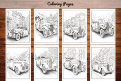 Classic Cars Coloring Book - CraftNest - Digital Crafting and Art