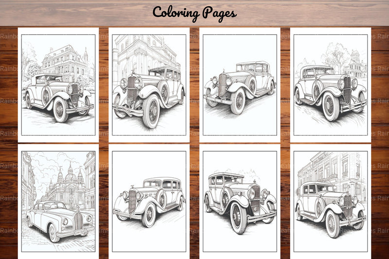 Classic Cars Coloring Book - CraftNest - Digital Crafting and Art