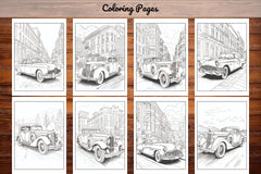 Classic Cars Coloring Book - CraftNest - Digital Crafting and Art