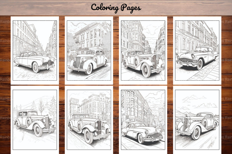 Classic Cars Coloring Book - CraftNest - Digital Crafting and Art