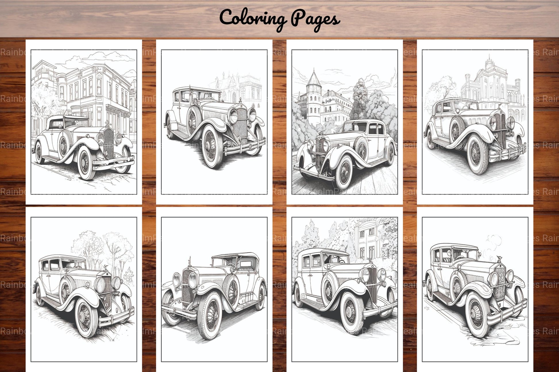 Classic Cars Coloring Book - CraftNest - Digital Crafting and Art