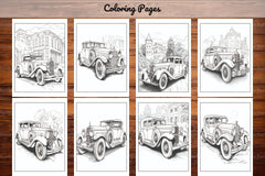 Classic Cars Coloring Book - CraftNest - Digital Crafting and Art