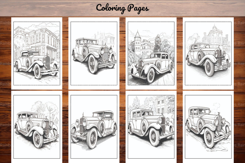 Classic Cars Coloring Book - CraftNest - Digital Crafting and Art