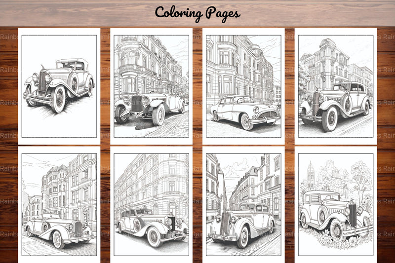 Classic Cars Coloring Book - CraftNest - Digital Crafting and Art
