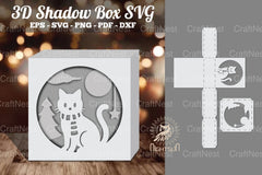 Cat 3D Papercut Shadow Box Clipart Bundle - CraftNest - Digital Crafting and Art