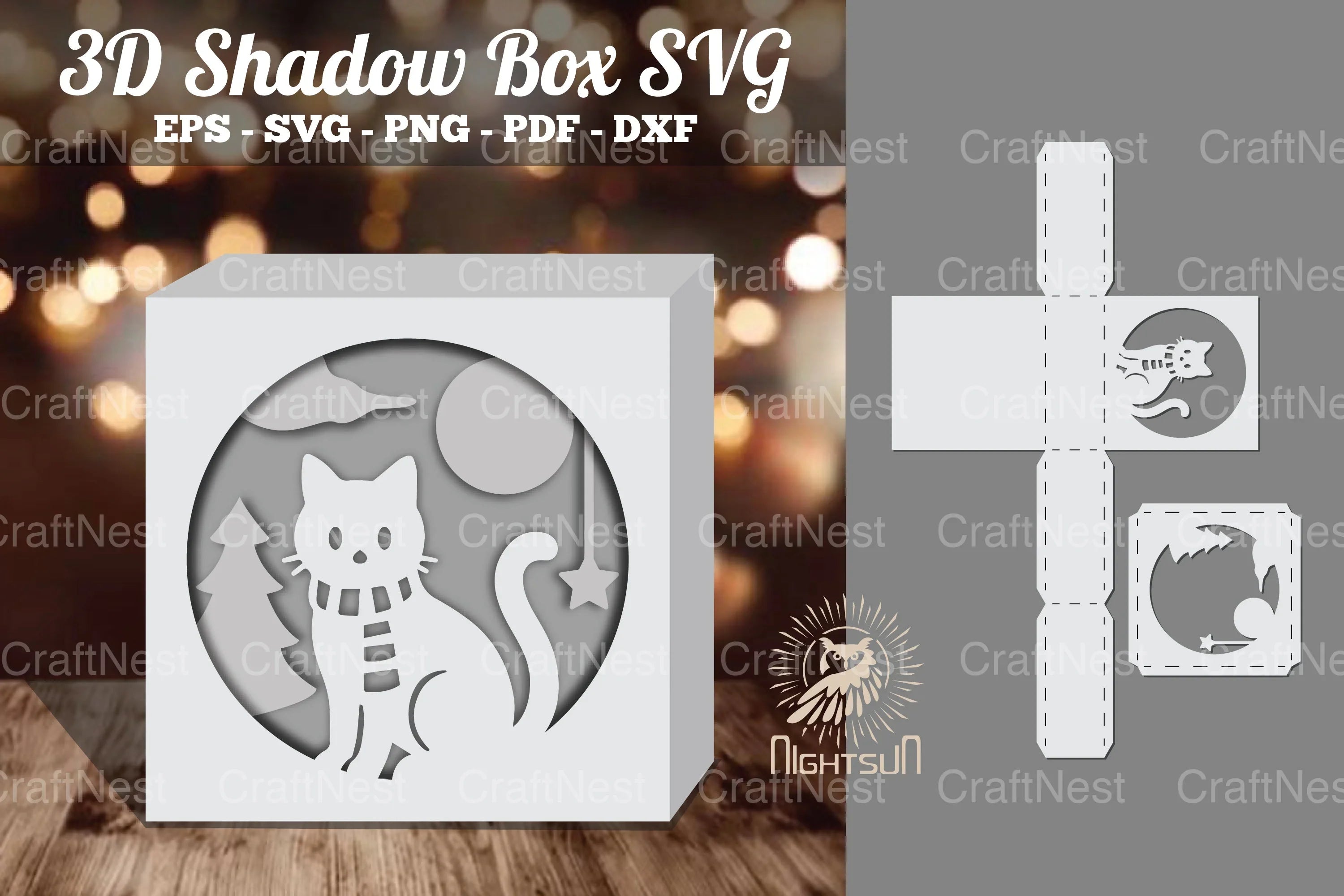 Cat 3D Papercut Shadow Box Clipart Bundle - CraftNest - Digital Crafting and Art