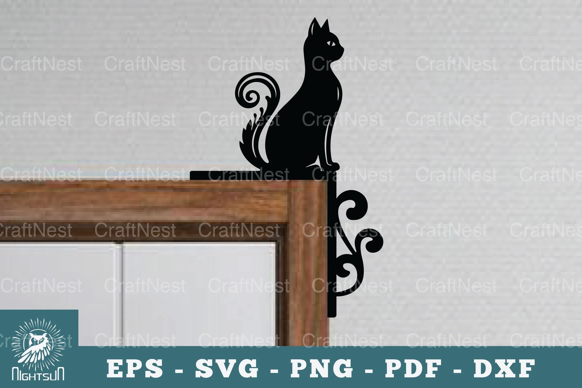 Cat Door Corner Lasercut SVG Bundle - CraftNest - Digital Crafting and Art