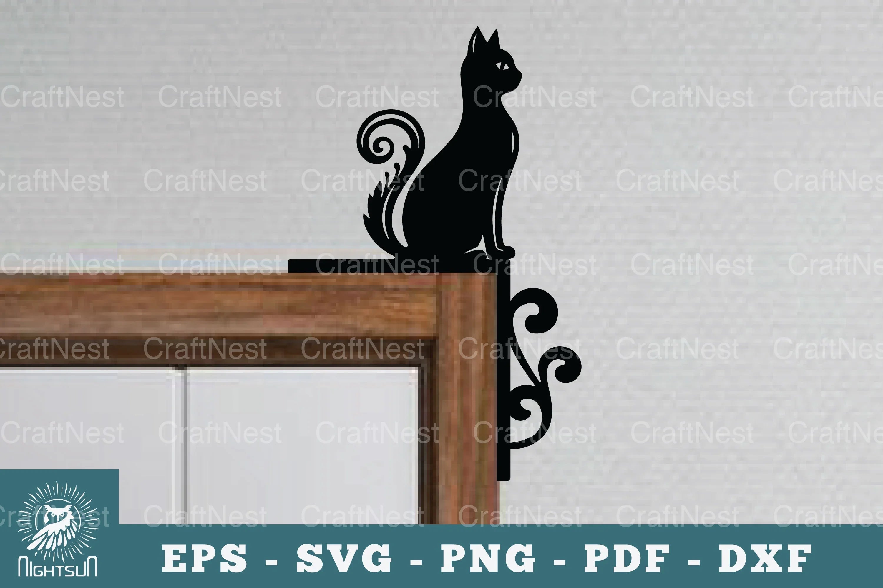Cat Door Corner Lasercut SVG Bundle - CraftNest - Digital Crafting and Art