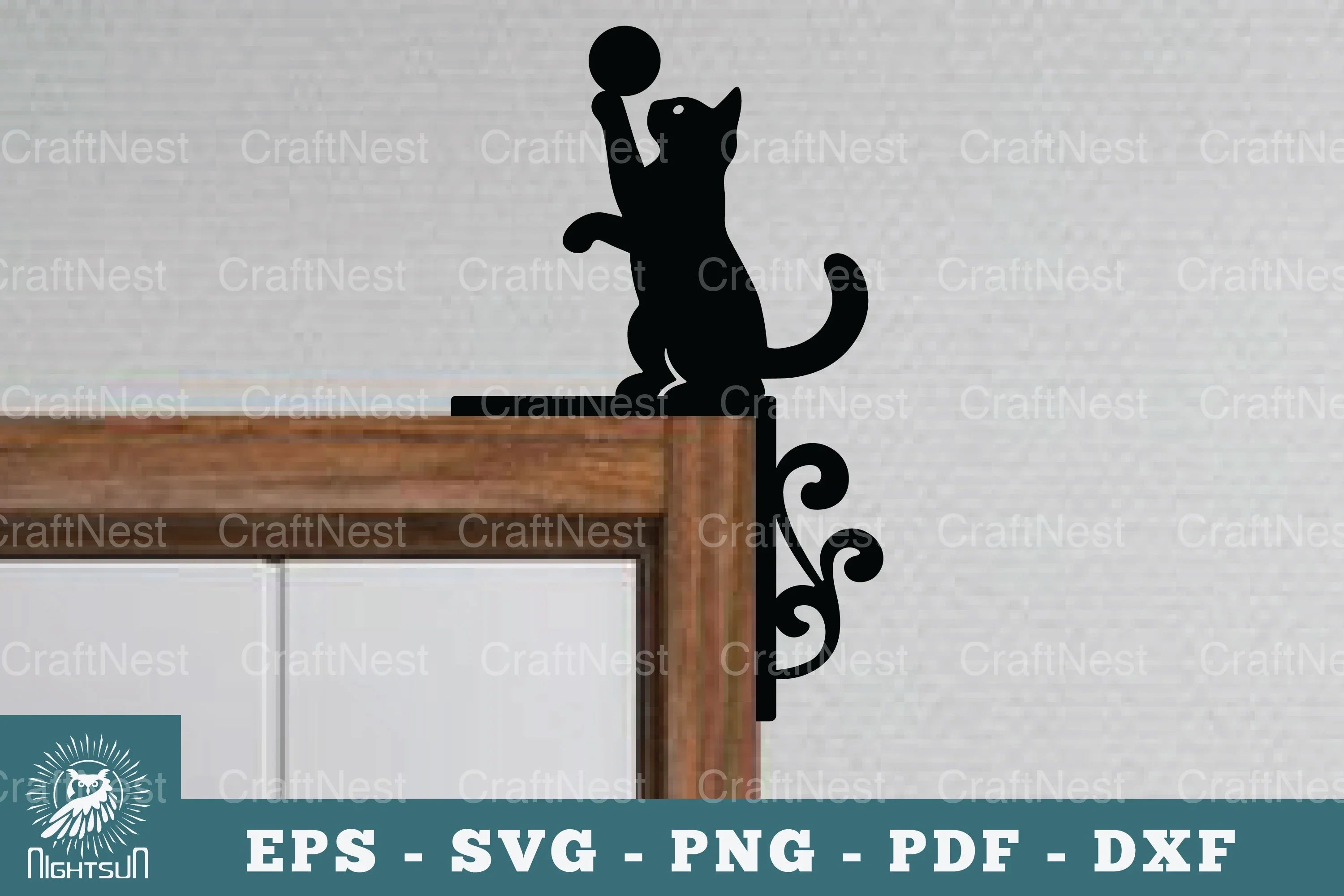 Cat Door Corner Lasercut SVG Bundle - CraftNest - Digital Crafting and Art