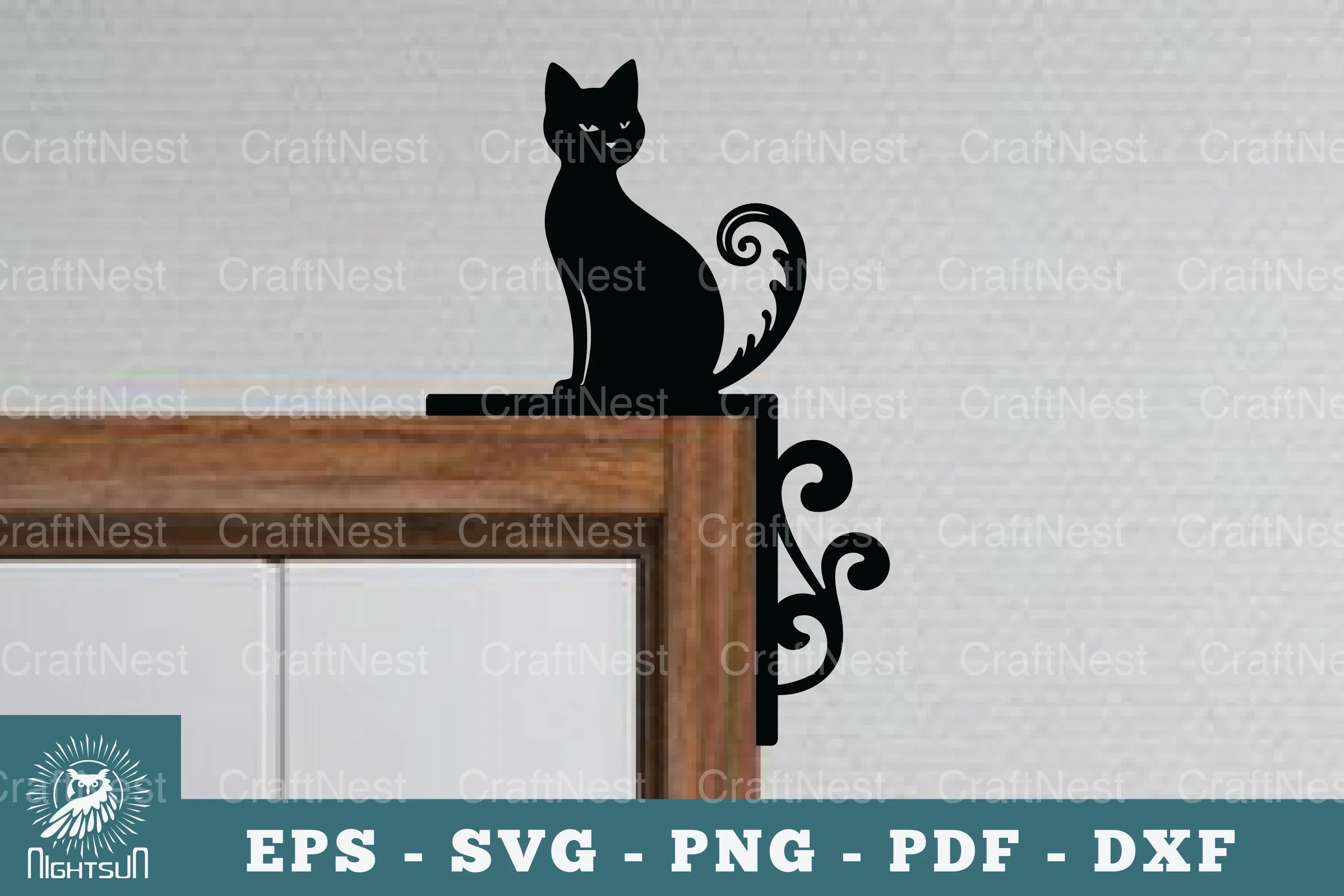 Cat Door Corner Lasercut SVG Design Bundle - CraftNest - Digital Crafting and Art