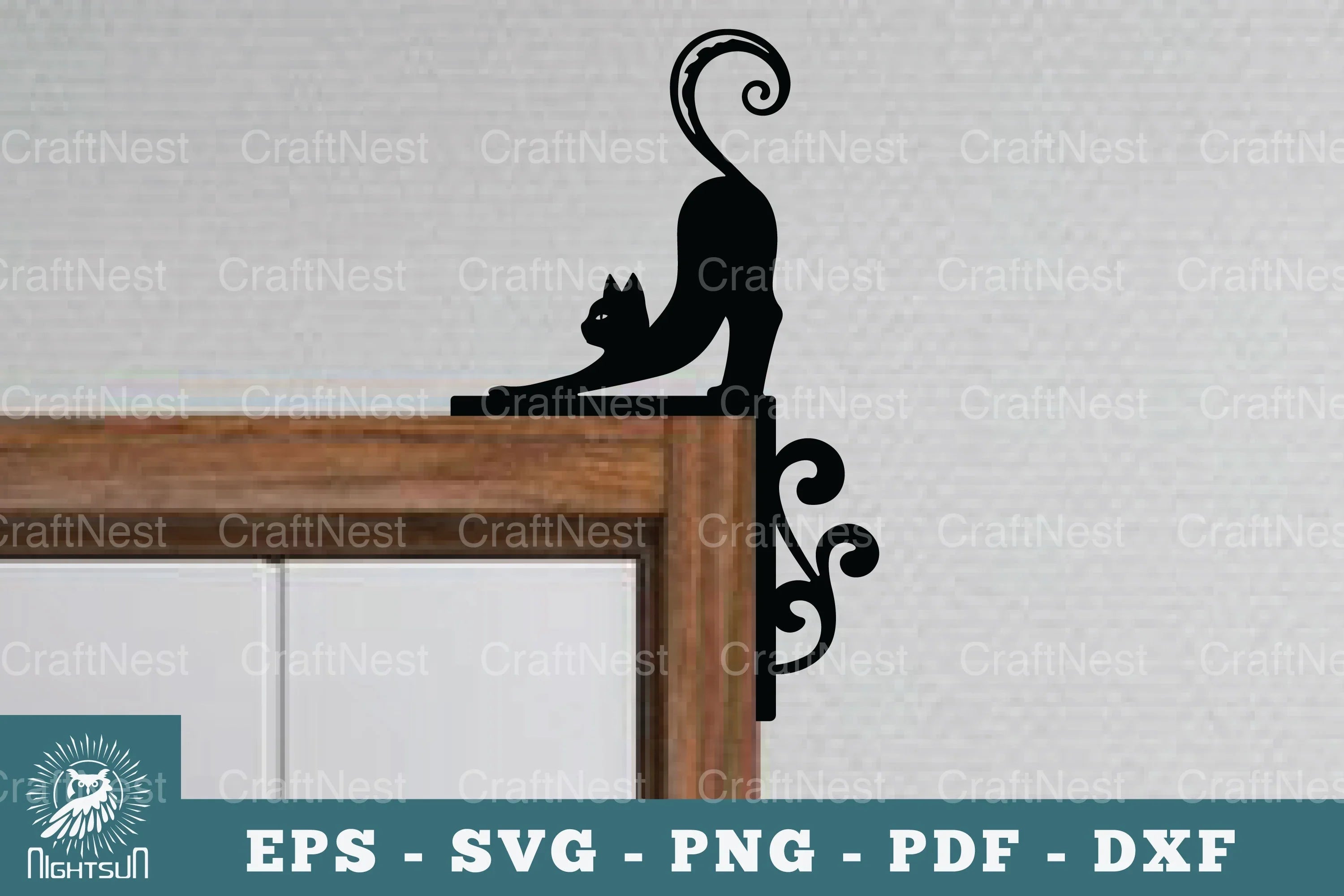 Cat Door Corner Lasercut SVG Bundle - CraftNest - Digital Crafting and Art