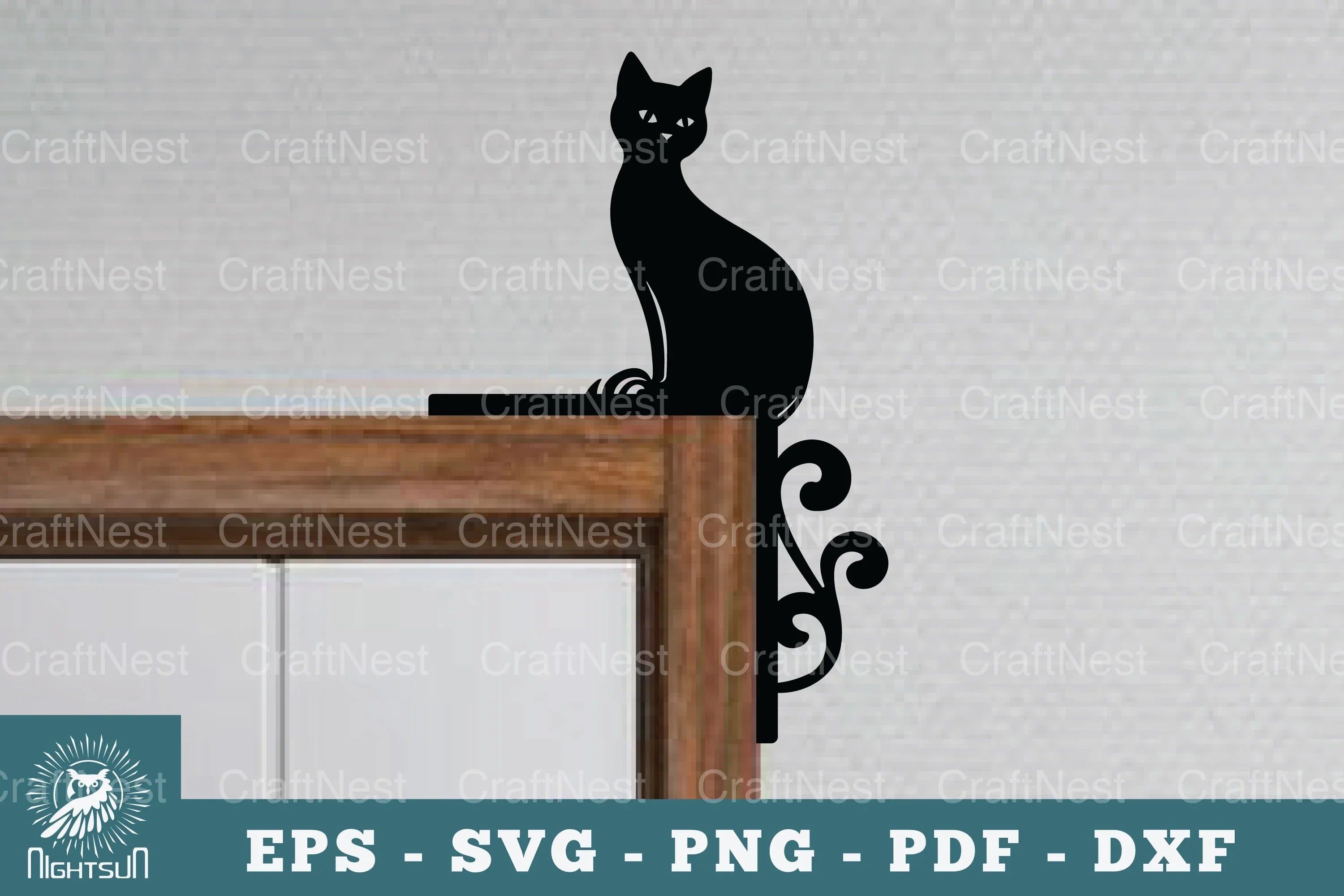 Cat Door Corner Lasercut Clipart Bundle - CraftNest - Digital Crafting and Art