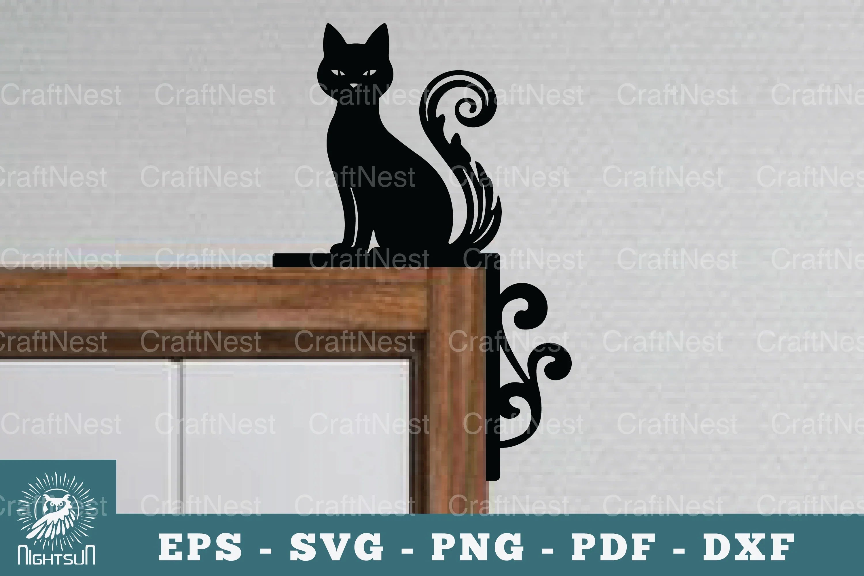 Cat Door Corner Lasercut SVG Bundle - CraftNest - Digital Crafting and Art