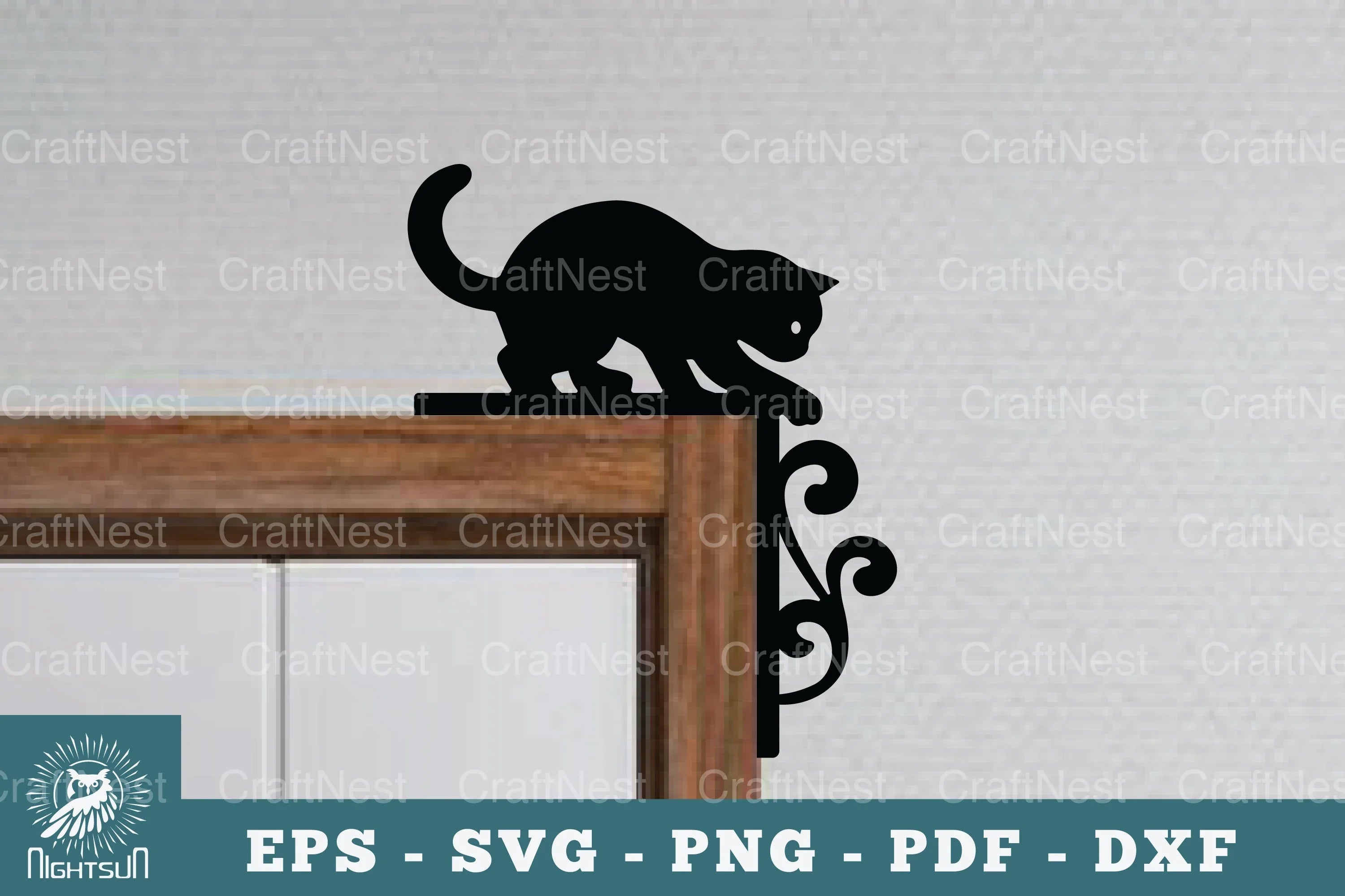 Cat Door Corner Lasercut SVG Bundle - CraftNest - Digital Crafting and Art