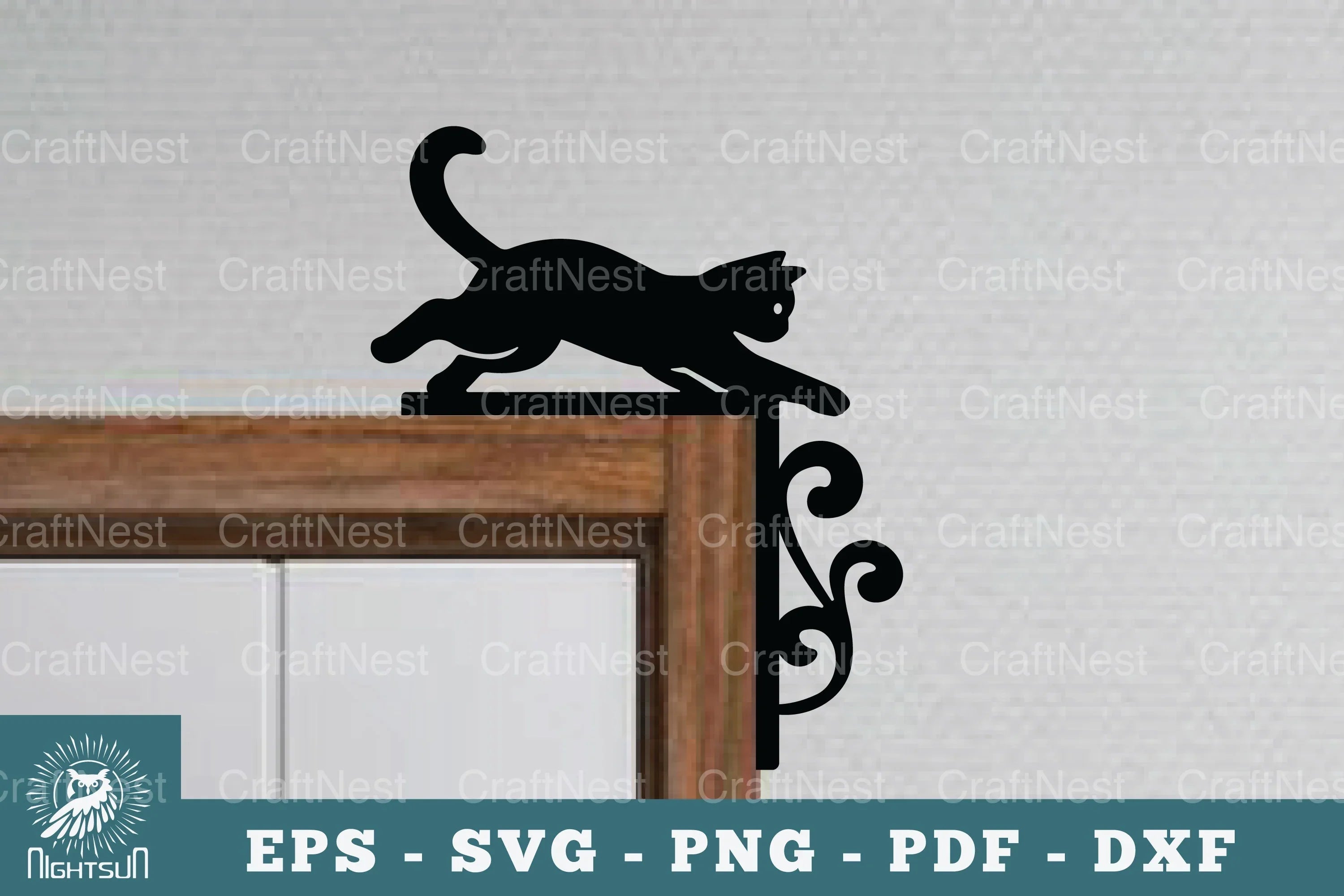 Cat Door Corner Lasercut SVG Bundle - CraftNest - Digital Crafting and Art