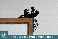 Cat Door Corner Lasercut SVG Bundle - CraftNest - Digital Crafting and Art