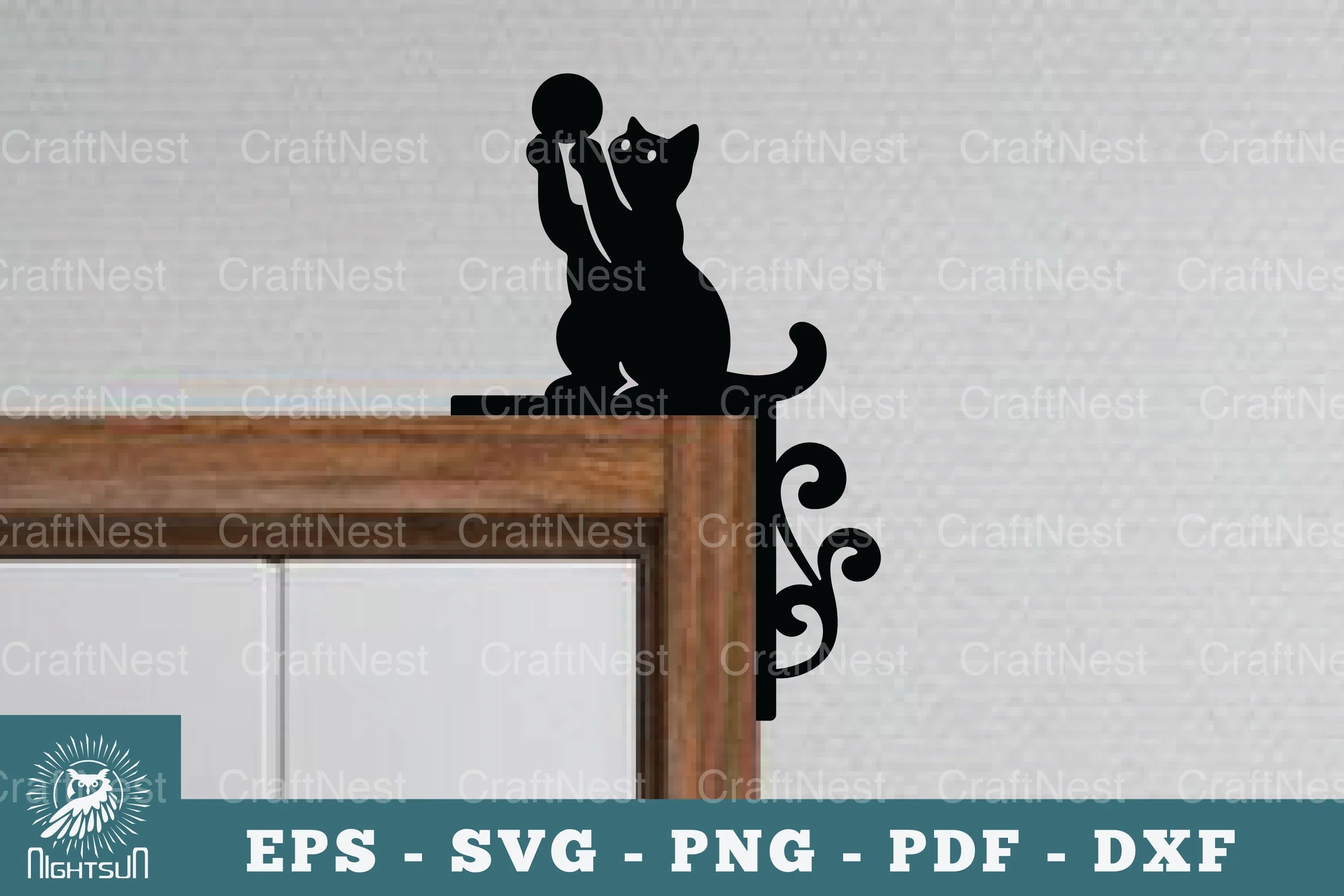 Cat Door Corner Lasercut Clipart Bundle - CraftNest - Digital Crafting and Art